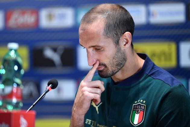 Photo LaPresse - Jennifer Lorenzini 31 August 2020 Firenze (Italy) Soccer Italian Football meeting - "Coverciano " - press conference, PK, Pressekonferenz In the pic: Giorgio Chiellini  Copyright: xJenniferxLorenzini LaPressex