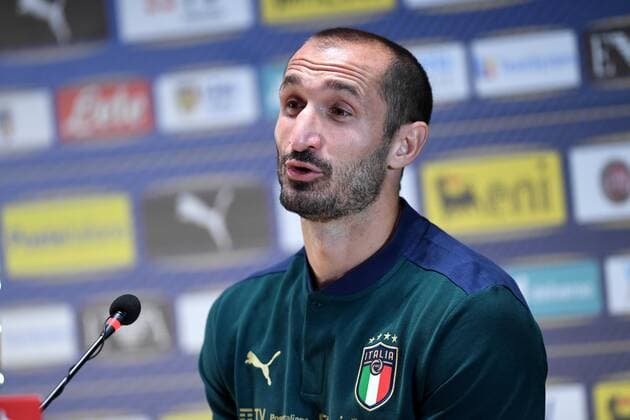 Photo LaPresse - Jennifer Lorenzini 31 August 2020 Firenze (Italy) Soccer Italian Football meeting - "Coverciano " - press conference, PK, Pressekonferenz In the pic: Giorgio Chiellini  Copyright: xJenniferxLorenzini LaPressex