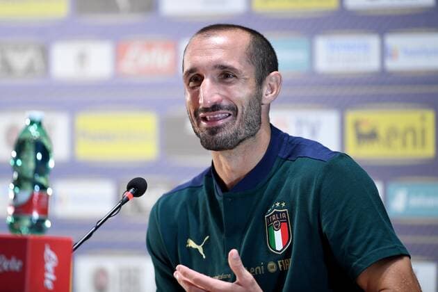 Photo LaPresse - Jennifer Lorenzini 31 August 2020 Firenze (Italy) Soccer Italian Football meeting - "Coverciano " - press conference, PK, Pressekonferenz In the pic: Giorgio Chiellini  Copyright: xJenniferxLorenzini LaPressex