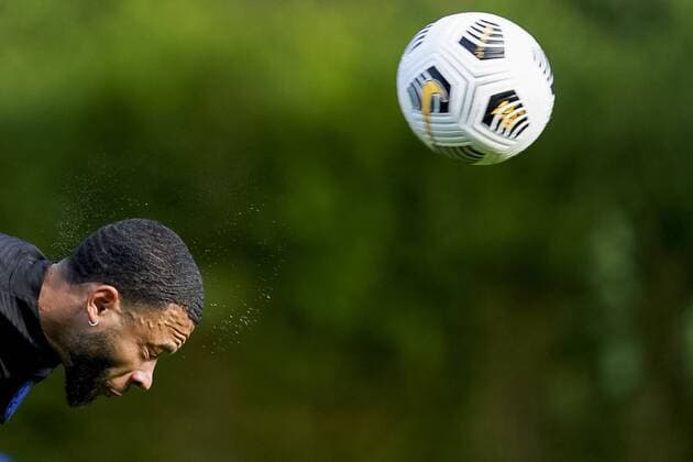 Bilder des Jahres 2020, Sport 08 August Sport Bilder des Tages ZEIST, training Dutch team, Netherlands team, Nederlands Elftal, football, season 2020-2021, 31-08-2020, KNVB Campus, Memphis Depay training Netherlands  x9058673x Copyright: