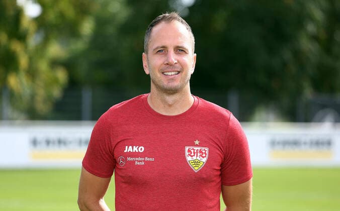 27 08 20 U19 VfB Stuttgart Photo shoot Season 2020 2011 Germany, Stuttgart, 27 08 2020, Football, A Juniors Bundesliga South Southwest, Season 2020 2021, U19 VfB Stuttgart Photo shoot Tobias Rathgeb Co-Trainer
