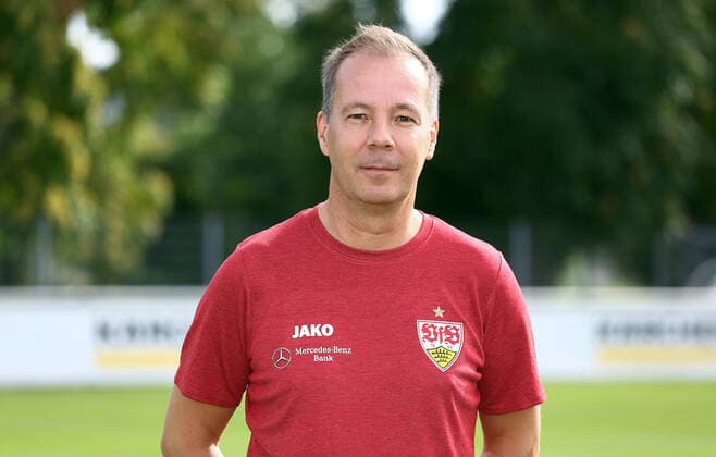 27 08 20 U19 VfB Stuttgart Photo shoot Season 2020 2011 Germany, Stuttgart, 27 08 2020, Football, A Juniors Bundesliga South Southwest, Season 2020 2021, U19 VfB Stuttgart Photo shoot Volker Digulla Team coach