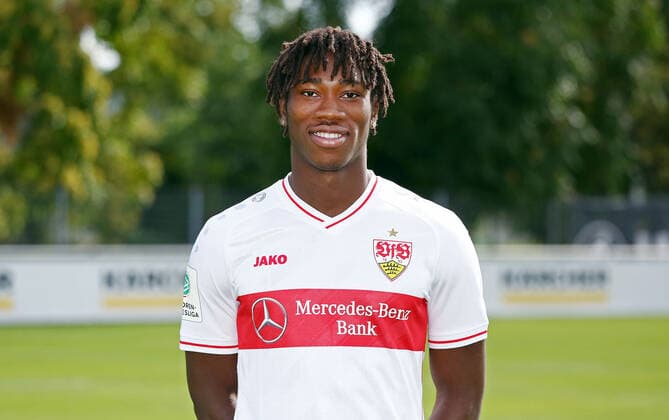 27 08 20 U19 VfB Stuttgart Photo shoot Season 2020 2011 Germany, Stuttgart, 27 08 2020, Football, A Juniors Bundesliga South Southwest, Season 2020 2021, U19 VfB Stuttgart Photo shoot Mohamed Sankoh