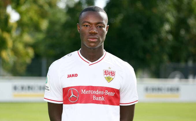 27 08 20 U19 VfB Stuttgart Photo shoot Season 2020 2011 Germany, Stuttgart, 27 08 2020, Football, A Juniors Bundesliga South Southwest, Season 2020 2021, U19 VfB Stuttgart Photo shoot Djibril Djeukam Nana