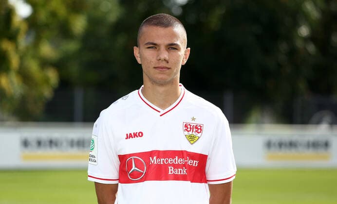 27 08 20 U19 VfB Stuttgart Photo shoot Season 2020 2011 Germany, Stuttgart, 27 08 2020, Football, A Juniors Bundesliga South Southwest, Season 2020 2021, U19 VfB Stuttgart Photo shoot Charalampos Babis Drakas