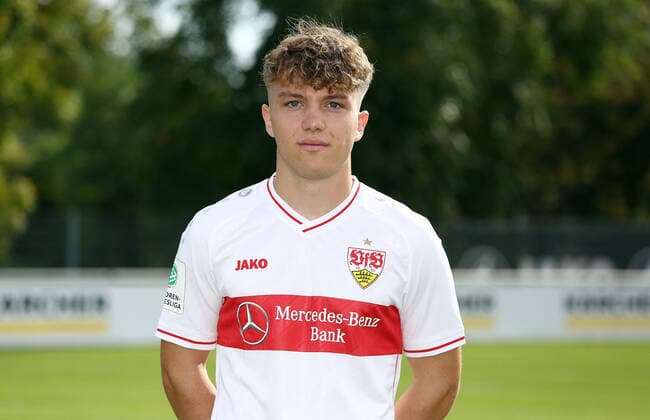 27 08 20 U19 VfB Stuttgart Photo shoot Season 2020 2011 Germany, Stuttgart, 27 08 2020, Football, A Juniors Bundesliga South Southwest, Season 2020 2021, U19 VfB Stuttgart Photo shoot Lukas Laupheimer