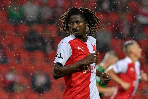 Utkani 2. kola prvni fotbalove ligy: SK Slavia Praha - 1. FK Pribram, 29. srpna 2020 v Praze. Peter Olayinka ze Slavie. CTKPhotoF202009010849201 _VIS2126