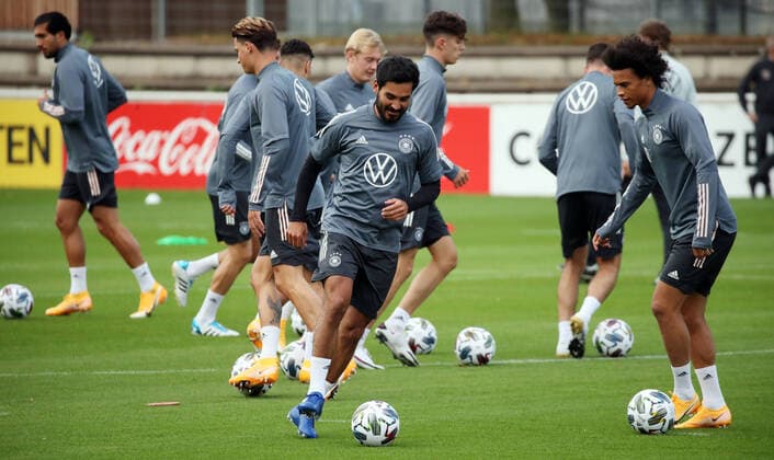 01 09 20 Training DFB National Team Stuttgart Germany, Stuttgart, 01 09 2020, Football, Training DFB National Team Stuttgart v l Ilkay Gündogan, Leroy Sane