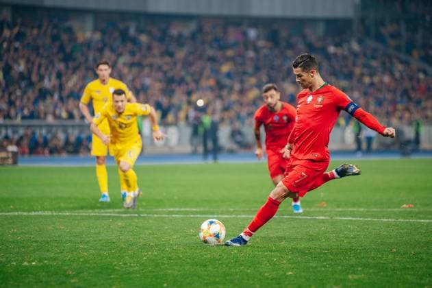 Kyiv, Ukraine - October 14, 2019: Cristiano Ronaldo during the match of qualifying EURO 2020. Copyright: xVITxLEOx