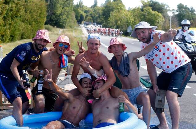 PRIVAS, FRANCE - SEPTEMBER 02 : Illustration picture of Supporters and fans during stage 5 of the 107th edition of the 2020 Tour de France cycling race, a stage of 183 kms with start in Gap and finish in Privas on September 2, 2020 in Privas, France, 2 09 2020 CYCLISME : Tour de France - Etape 5 - Gap a Privas Merlette - 02 09 2020 PhotoNews Panoramic 