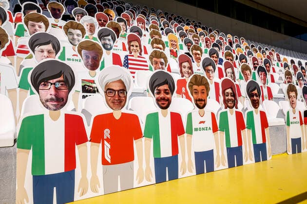 Motorsports FIA Formula One World Championship 2020, Grand Prix of Italy, Cardboard cutouts of visitors Monza Italy
