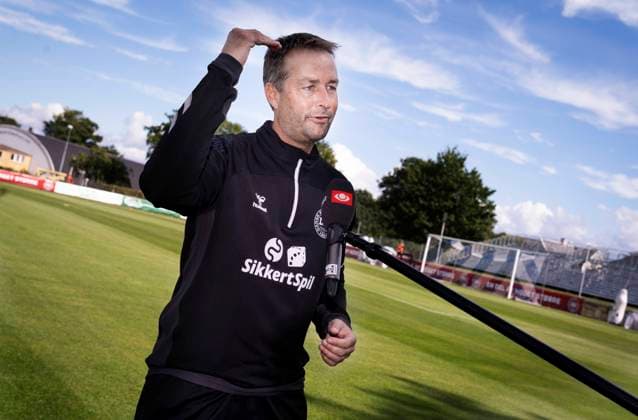 National coach Kasper Hjulmand during the national football teams mixed zone and training in Helsingoer on Thursday 3 September 2020, Copenhagen Denmark  Copyright: Ritzau Scanpix LiselottexSabroex cop104 spdk20200903-152303-L