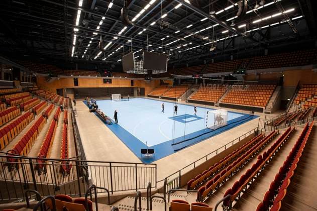 200903 Helsingborgs Arena before during the handball match in the training match between OV Helsingborg and Amo on September 3, 2020 in Helsingborg,  Copyright: AVDOxBILKANOVIC BB200903AB008