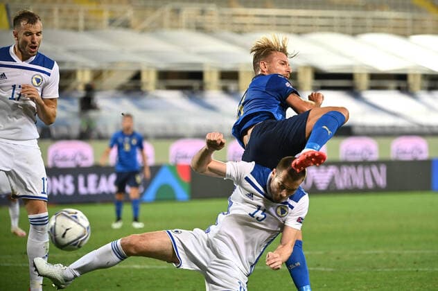 Photo Massimo Paolone LaPresse September 4, 2020 Florence, Italy soccer Italia vs Bosnia and Erzegovina - Nations League - "Artemio Franchi" stadium In the pic: Ciro Immobile (Italia) competes for the ball with Toni Sunjic (Bosina Erzegovina)  Copyright: xMassimoxPaolone LaPressex