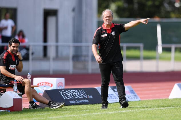 Football Regional League South West 2020 2021 05 09 2020 TSG Balingen VfR Aalen Coach Roland Seitz re, VfR Aalen