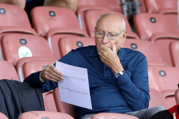 Ex-Energie-Präsident Dieter Krein Fussball Regionalliga Nordost 2020 2021 FC Energie Cottbus - VfB Germania Halberstadt *** Ex Energy President Dieter Krein Football Regional League North East 2020 2021 FC Energie Cottbus VfB Germania Halberstadt