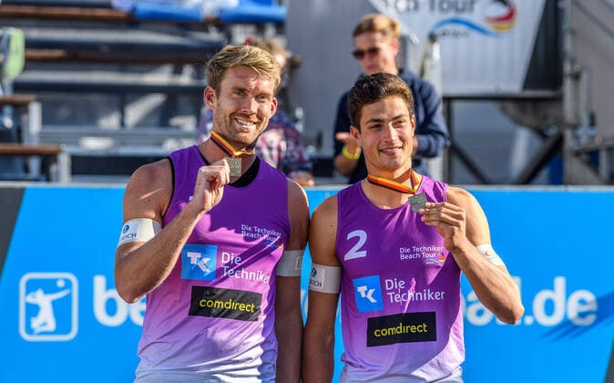 The German Beach Volleyball Championships 2020, 06 09 2020 Alexander Walkenhorst Shirt No. 1, DJK TuSA 06 Duesseldorf , Sven Winter Shirt No. 2 The German Beach Volleyball Championships 2020 on 06 09 2020, Timmendorfer Strand Copyright: xBEAUTIFULxSPORTS PeterxWeberx