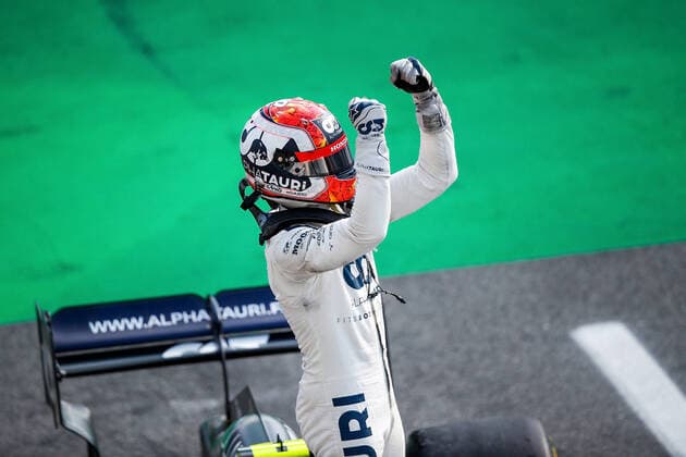 FORMULA 1 GRAN PREMIO HEINEKEN D ITALIA 2020 06 09 2020, Autodromo Nazionale di Monza, Monza, FORMULA 1 GRAN PREMIO HEINEKEN D ITALIA 2020 , in the picture winner Pierre Gasly FRA 10 , Scuderia AlphaTauri Honda nordphotoxBratic nph00250