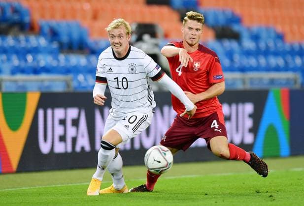 Football from Julian Brandt Germany , Nico Elvedi Basel, 06 09 2020, Football, UEFA Nations League, Group stage, Switzerland Germany Basel Johan Cruijff ArenA Switzerland Poolfoto Witters Witters Pool Witters ,EDITORIAL USE ONLY