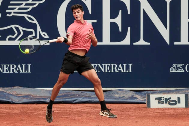 TENNIS - ATP, Tennis Herren Generali Open 2020 KITZBUEHEL,AUSTRIA,07.SEP.20 -TENNIS - ATP World Tour, Generali Open 2020, qualification round. Image shows Alexander Erler (AUT). GEPAxpictures xPatrickxSteiner