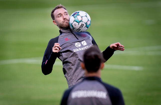 Christian Eriksen during the national teams training in Helsingoer, Monday 7 September 2020, Copenhagen Denmark  Copyright: Ritzau Scanpix LiselottexSabroex COP107 spdk20200907-162015-L