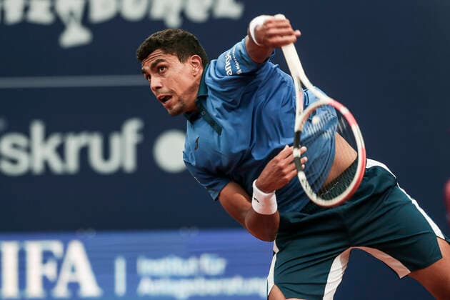 TENNIS - ATP, Tennis Herren Generali Open 2020 KITZBUEHEL,AUSTRIA,07.SEP.20 -TENNIS - ATP World Tour, Generali Open 2020, qualification round. Image shows Thiago Monteiro (BRA). GEPAxpictures xPatrickxSteiner