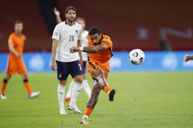 AMSTERDAM, 07-09-2020, JohanCruyff Stadium, season 2020 2021 . Nations Leaque game between Netherlands and Italy. Netherlands player Memphis Depay Netherlands - Italy  x9132717x Copyright: