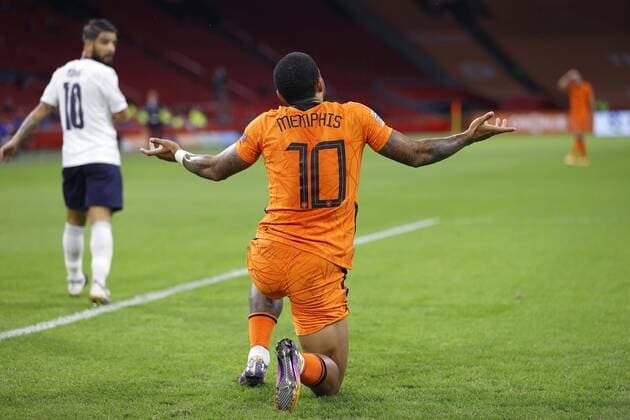 AMSTERDAM, 07-09-2020, JohanCruyff Stadium, season 2020 2021 . Nations Leaque game between Netherlands and Italy. Netherlands player Memphis Depay Netherlands - Italy  x9133030x Copyright:
