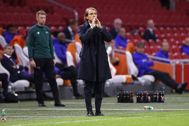 AMSTERDAM, 07-09-2020, JohanCruyff Stadium, season 2020 2021 . Nations Leaque game between Netherlands and Italy. Italian trainer coach Roberto Mancini Netherlands - Italy  x9133379x Copyright: