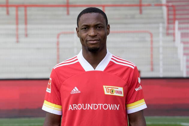 Anthony Ujah Sport Football Bundesliga Men DFL Portrait Season 2020 2021 03 09 2020 1 FC Union Berlin FCU Squad, Introduction, Presentation, Press Meeting