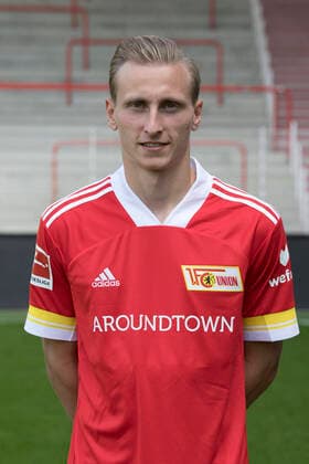 Joshua Mees Sport Football Bundesliga Men DFL Portrait Season 2020 2021 03 09 2020 1 FC Union Berlin FCU Squad, Introduction, Presentation, Press Meeting
