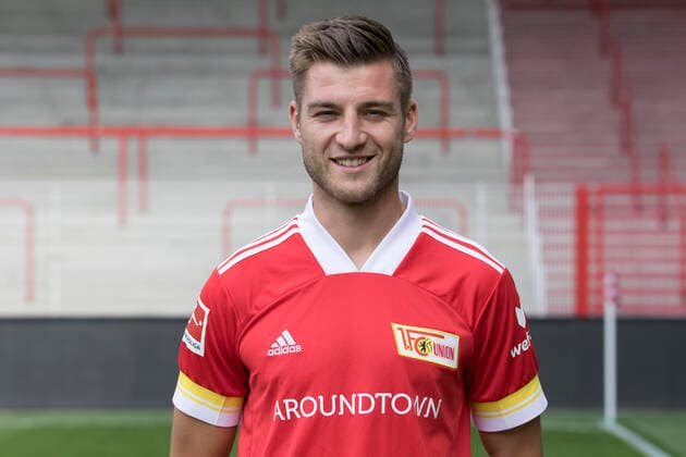 Robin Knoche Sport Football Bundesliga Men DFL Portrait Season 2020 2021 03 09 2020 1 FC Union Berlin FCU Squad, Introduction, Presentation, Press Event