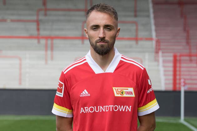 Florian Hübner Sport Football Bundesliga Men DFL Portrait Season 2020 2021 03 09 2020 1 FC Union Berlin FCU Squad, Introduction, Presentation, Press Meeting