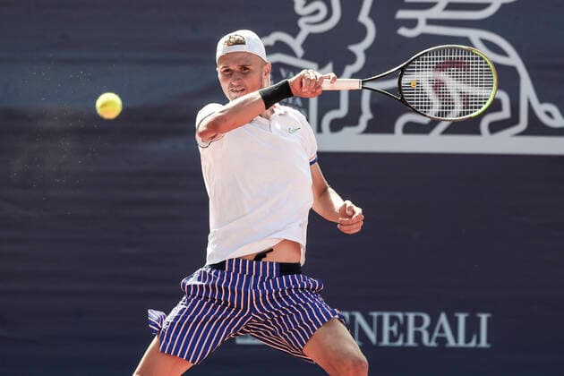 TENNIS - ATP, Tennis Herren Generali Open 2020 KITZBUEHEL,AUSTRIA,08.SEP.20 -TENNIS - ATP World Tour, Generali Open 2020. Image shows Leandro Riedi (SUI) GEPAxpictures xPatrickxSteiner