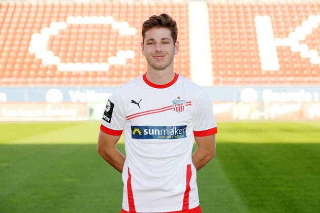 Teampresentation Zwickau Football 3 Liga Leon Jensen FSV Zwickau 2 Bundesliga, Portrait 2020 2021 , Zwickau, 07 09 2020, Stadium Zwickau, Football ,