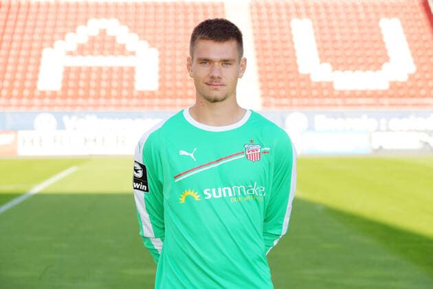 Team presentation Zwickau football 3 league goalkeeper Max Sprang FSV Zwickau 2 Bundesliga, portrait date 2020 2021 , Zwickau, 07 09 2020, Stadium Zwickau, football ,
