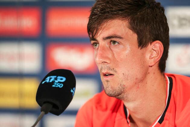 TENNIS - ATP, Tennis Herren Generali Open 2020 KITZBUEHEL,AUSTRIA,08.SEP.20 -TENNIS - ATP World Tour, Generali Open 2020. Image shows Sebastian Ofner (AUT) during an interview. GEPAxpictures xPatrickxSteiner