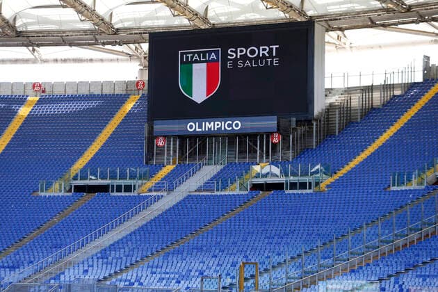 Photo Cecilia Fabiano LaPresse September 08 , 2020 Roma (Italy) News: Presentation of the BNP Paribas International Tennis Championships In the pic : the press conference, PK, Pressekonferenz in the grandstand of the Olympic stadium  Copyright: xCeciliaxFabiano xLaPressex
