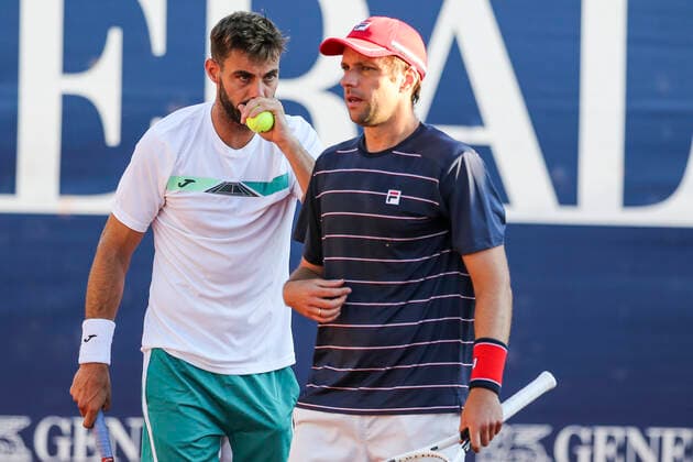 TENNIS - ATP, Tennis Herren Generali Open 2020 KITZBUEHEL,AUSTRIA,09.SEP.20 -TENNIS - ATP World Tour, Generali Open 2020. Image shows Marcel Granollers (ESP) and Horacio Zeballos (ARG). GEPAxpictures xPatrickxSteiner