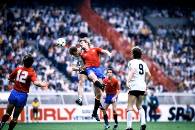 BRIEGEL Hans Peter Team Germany with MACEDA UEFA European Football Championship 1984 in France Preliminary rounds match Germany Spain 0 1 on 20 06 1984 in Paris