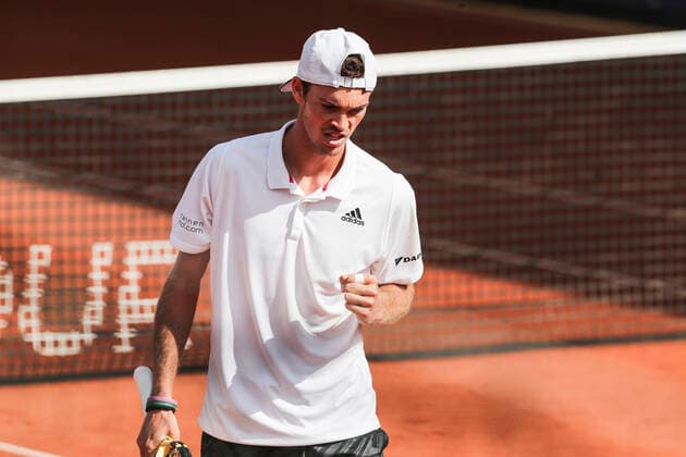 TENNIS - ATP, Tennis Herren Generali Open 2020 KITZBUEHEL,AUSTRIA,10.SEP.20 -TENNIS - ATP World Tour, Generali Open 2020. Image shows the rejoicing of Maximilian Marterer (GER). GEPAxpictures xPatrickxSteiner
