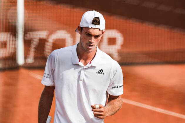 TENNIS - ATP, Tennis Herren Generali Open 2020 KITZBUEHEL,AUSTRIA,10.SEP.20 -TENNIS - ATP World Tour, Generali Open 2020. Image shows the rejoicing of Maximilian Marterer (GER). GEPAxpictures xPatrickxSteiner