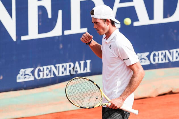 TENNIS - ATP, Tennis Herren Generali Open 2020 KITZBUEHEL,AUSTRIA,10.SEP.20 -TENNIS - ATP World Tour, Generali Open 2020. Image shows the rejoicing of Maximilian Marterer (GER). GEPAxpictures xPatrickxSteiner