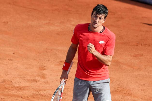 TENNIS - ATP, Tennis Herren Generali Open 2020 KITZBUEHEL,AUSTRIA,10.SEP.20 -TENNIS - ATP World Tour, Generali Open 2020. Image shows the rejoicing of Sebastian Ofner (AUT). GEPAxpictures xPatrickxSteiner