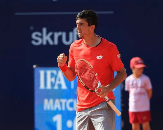 Sebastian Ofner AUT makes a fist and cheers, cheers, joy, emotion Tennis Generali Open Kitzbuehel 2020 ATP 250 Kitzbuehler Tennis Club Kitzbuehel Tirol Austria 10 September 2020 Copyright: xJuergenxHasenkopfx