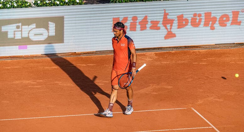 10 09 2020, Sportpark, Kitzbuehel, AUT, ATP Tour, Generali Open Kitzbuehel, in the picture Fabio Fognini ITA Fabio Fognini of Italy during the Generali Open Tennis Tournament of the ATP Tour at the Sportpark in Kitzbuehel, Austria on 2020 09 10 Kitzbuehel  EP_ade