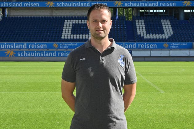 Physiotherapist Oliver Grabowski MSV Duisburg 3 Liga, portrait date 2020 2021 Duisburg Schauinsland Arena Nordrhein Westfalen Germany Team2
