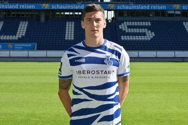 Dominic Volkmer MSV Duisburg 3 Liga, portrait date 2020 2021 Duisburg Schauinsland Arena Nordrhein Westfalen Germany Team2