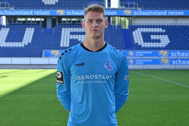 Goalkeeper Jonas Brendieck MSV Duisburg 3 Liga, portrait date 2020 2021 Duisburg Schauinsland Arena North Rhine-Westphalia Germany Team2