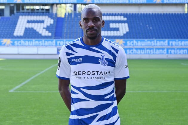 Wilson Kamavuaka MSV Duisburg 3 Liga, portrait date 2020 2021 Duisburg Schauinsland Arena Nordrhein Westfalen Germany Team2